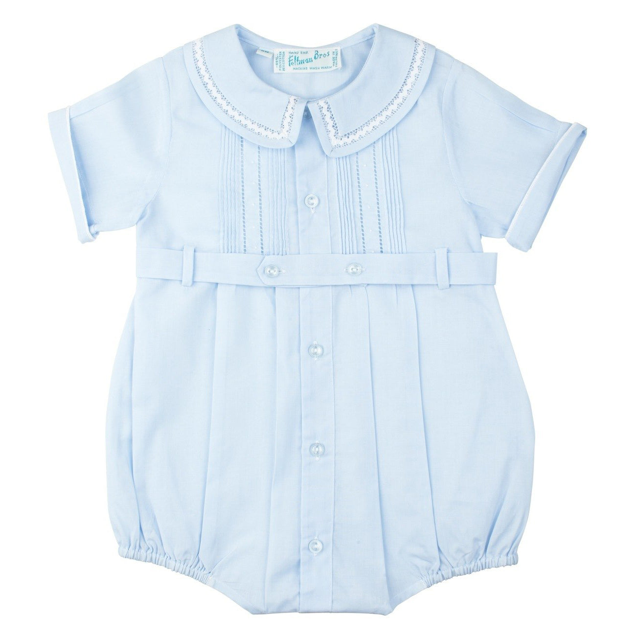 Feltman Brothers Boys Blue Ric-Rac Button Belt Creeper