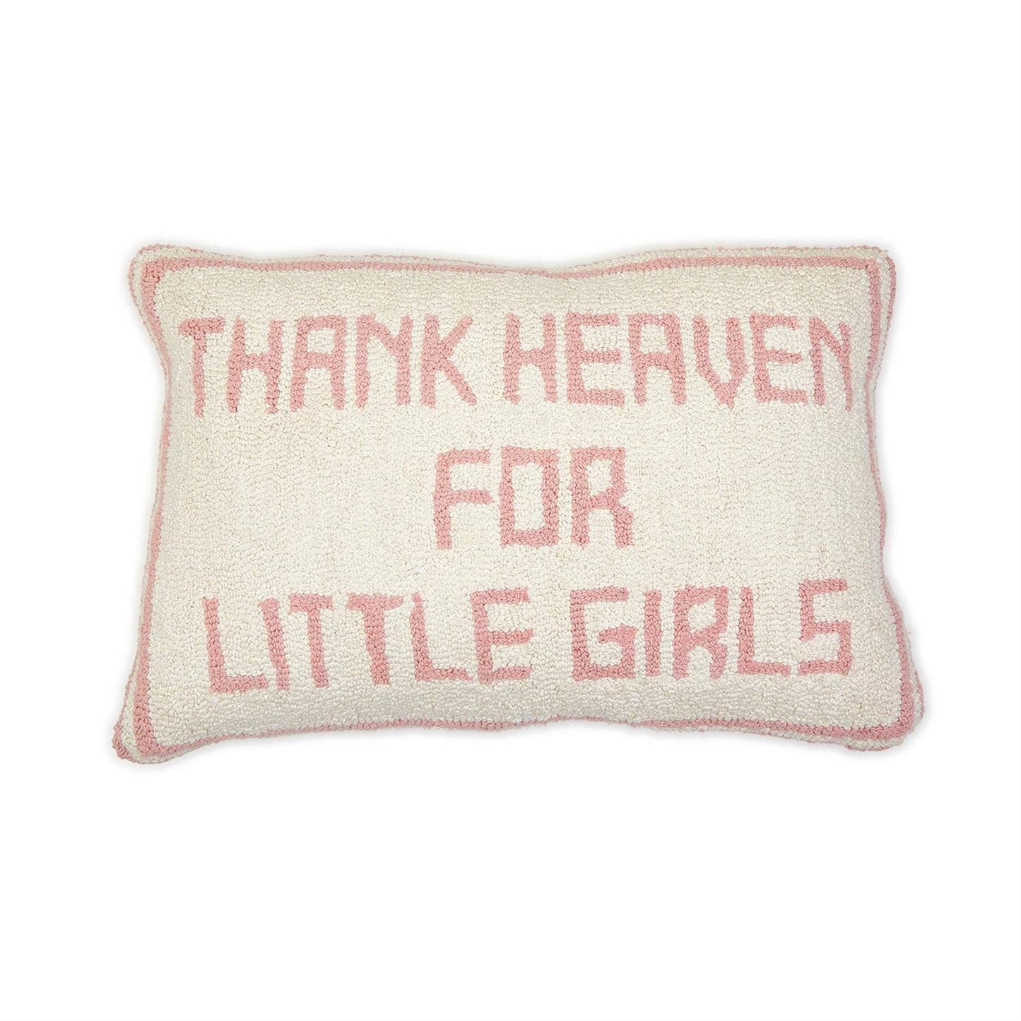 Thank Heaven for Little Girls Embroidery Decorative Pillow