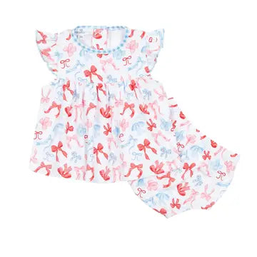 Magnolia Baby Star Spangled Darling Diaper Cover Set Red