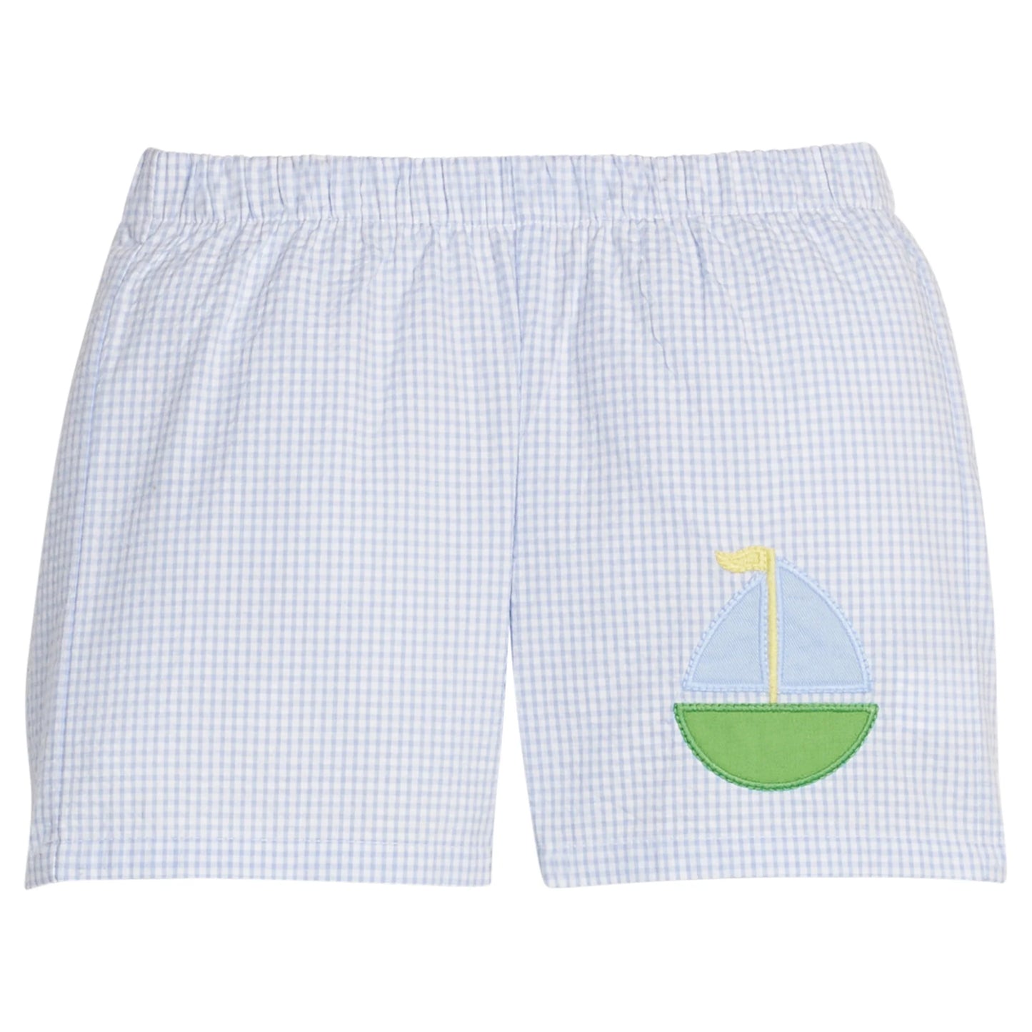 Little English Applique Basic Short--Sailboats