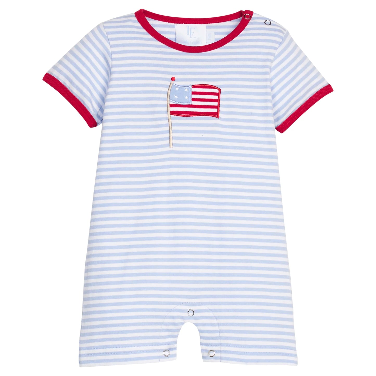 Little English Applique Romper--Flag