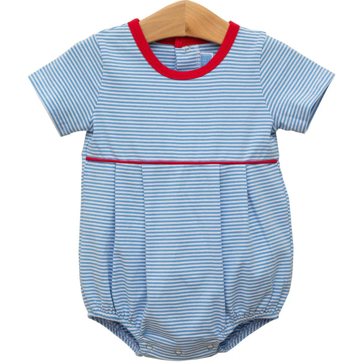 Trotter Street Bentley Bubble--Cornflower Stripe/Red
