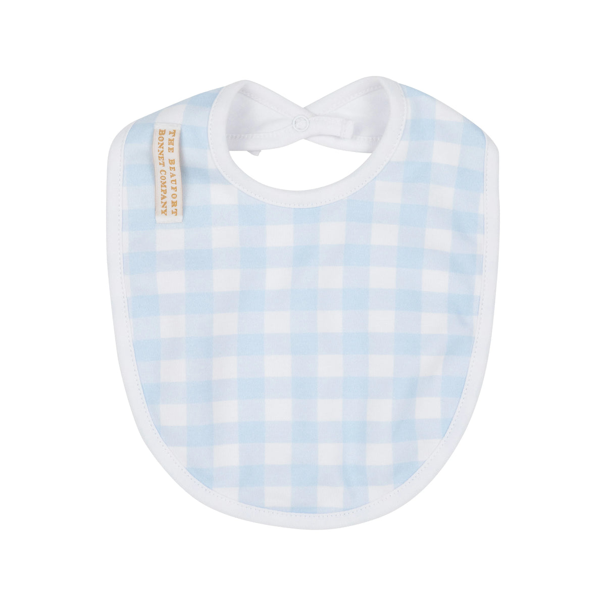 Beaufort Bonnet Burp Me Bib--Buckhead Blue Gingham