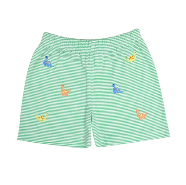 Zuccini Dinosaur Leo Covington Green Bitty Knit Shorts