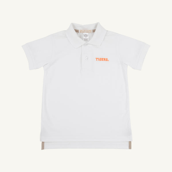 Beaufort Bonnet Clemson Prim and Proper Polo--Worth Avenue White