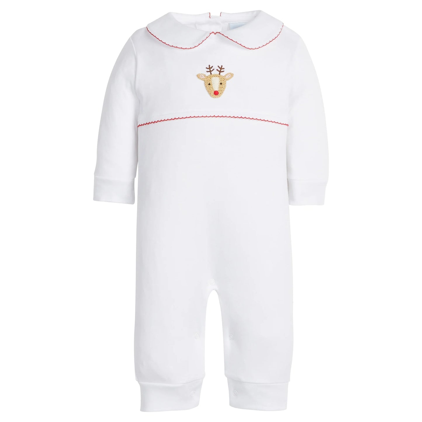 Little English Crochet Playsuit--Reindeer