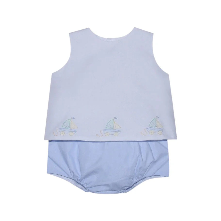 Baby Sen Blue Bailey Boy Diaper Set--Sailboat