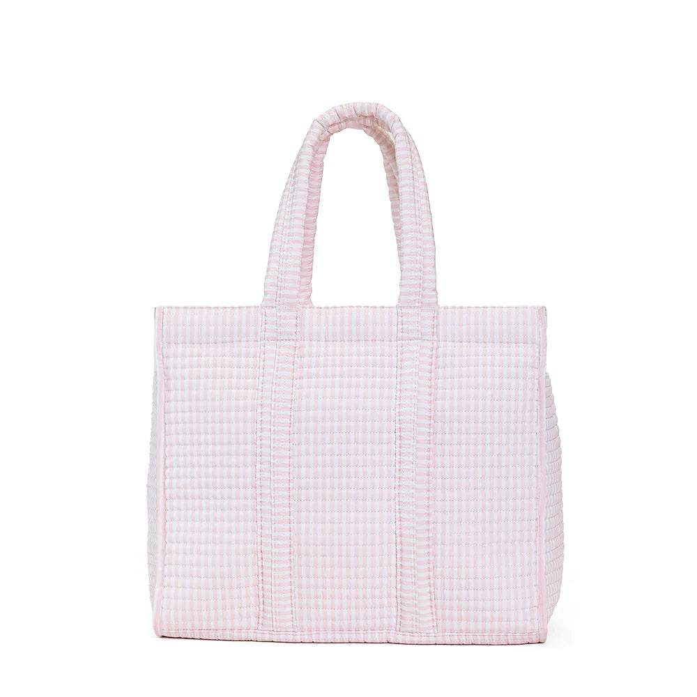 TRVL Design Quilted Go Go Tote Pimlico Stripe Pink
