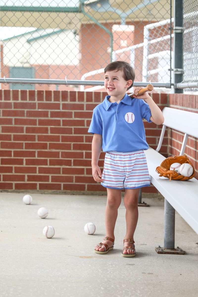 Trotter Street Play Ball Polo Short Set