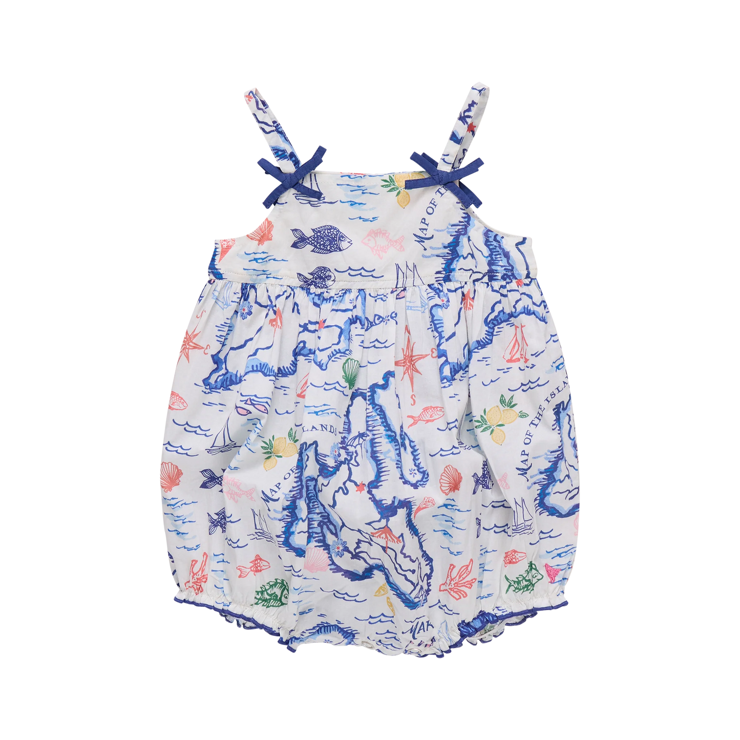 Pink Chicken Baby Girls Tia Bubble - Island Map