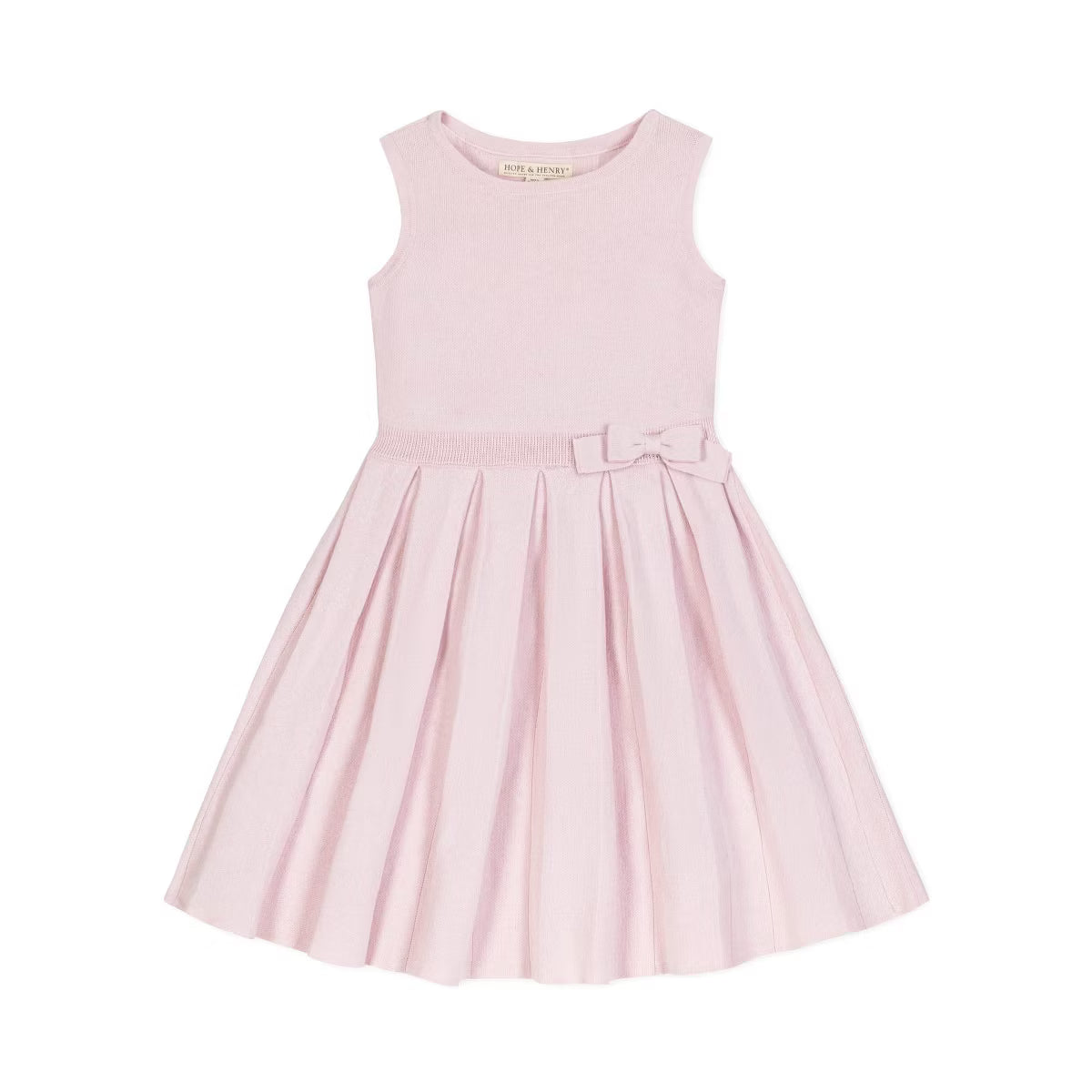 Hope and Henry Pleated Sweater Dress--Rose Marl