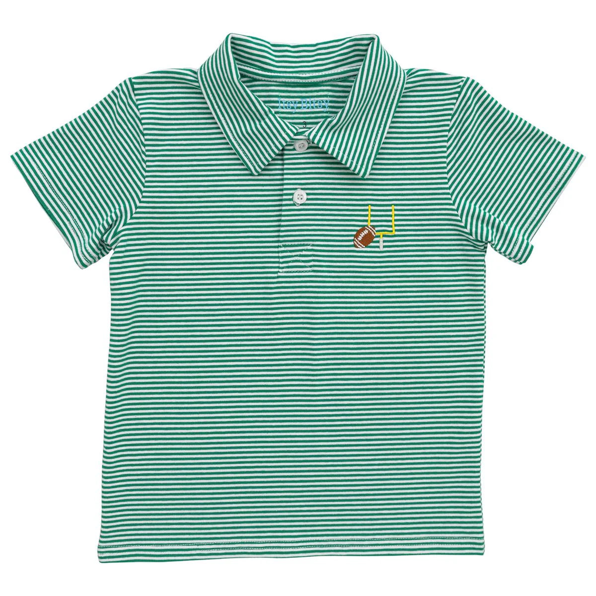 Itsy Bitsy Game Day Polo--Green Stripe