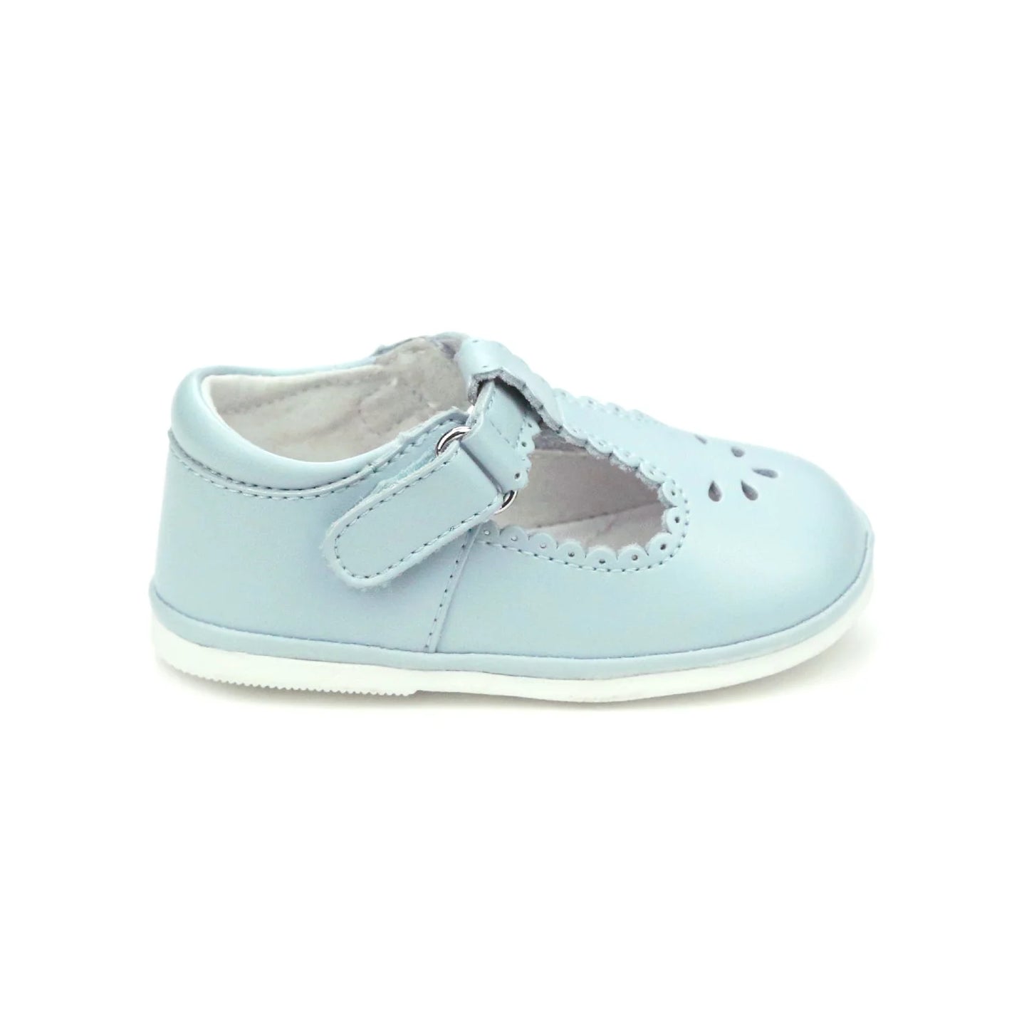 L'Amour Shoes Dottie Scalloped T-Strap Mary Jane (Baby)