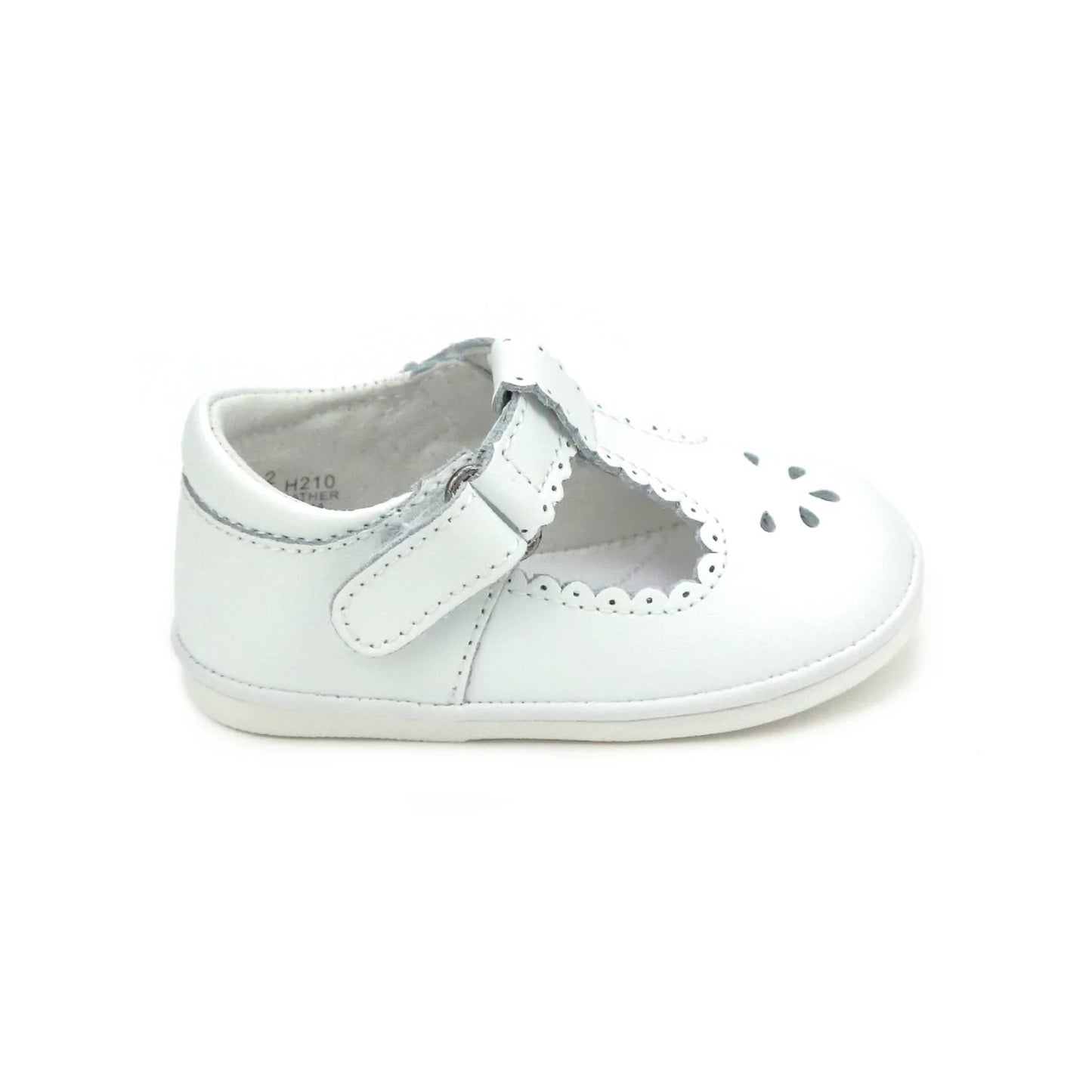 L'Amour Shoes Dottie Scalloped T-Strap Mary Jane (Baby)