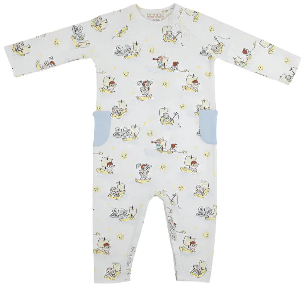 Beaufort Bonnet Rayburn Romper S.S. Beaufort with Buckhead Blue
