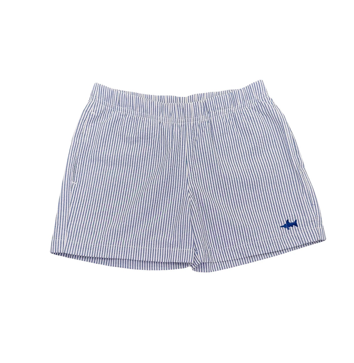 Saltwater Boys Company Naples Seersucker Shorts--Navy