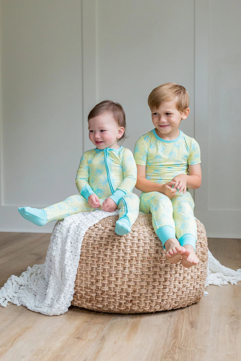 Sweet Bay Clothing Crab Zipper Onesie--Yellow