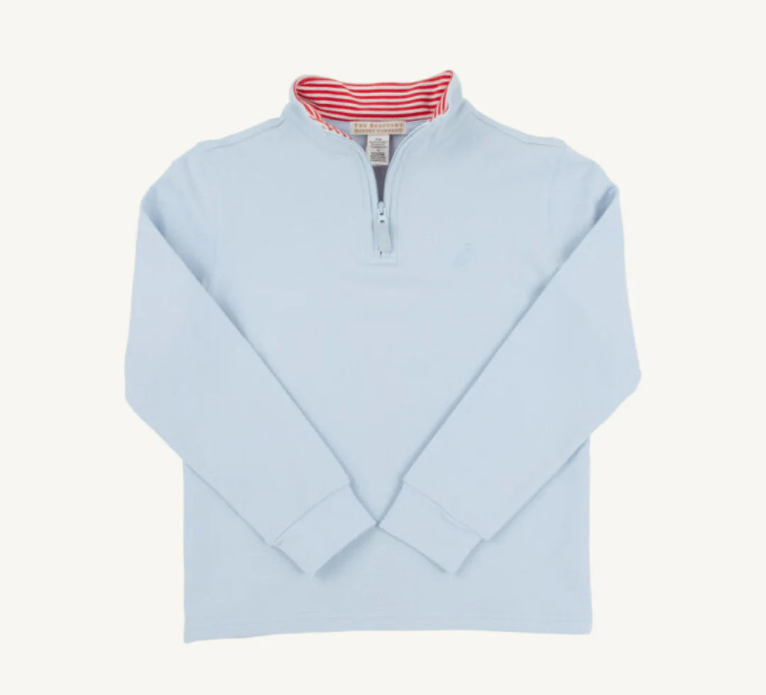 Beaufort Bonnet Hayword Half Zip Buckhead Blue with Richmond Red Stripe
