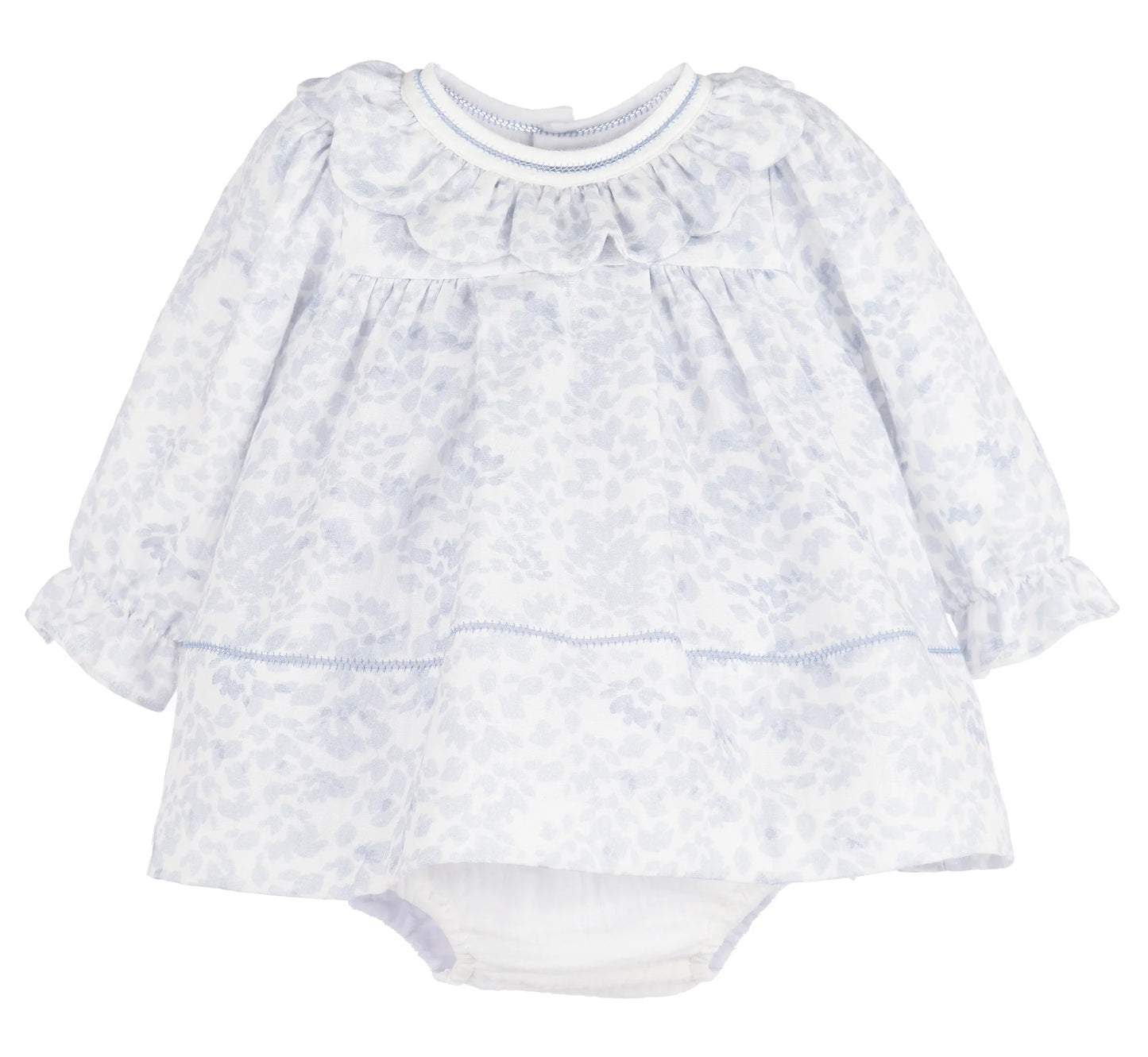 Sophie and Lucas Frosty Floral Scallop Ruffle Float, Blue