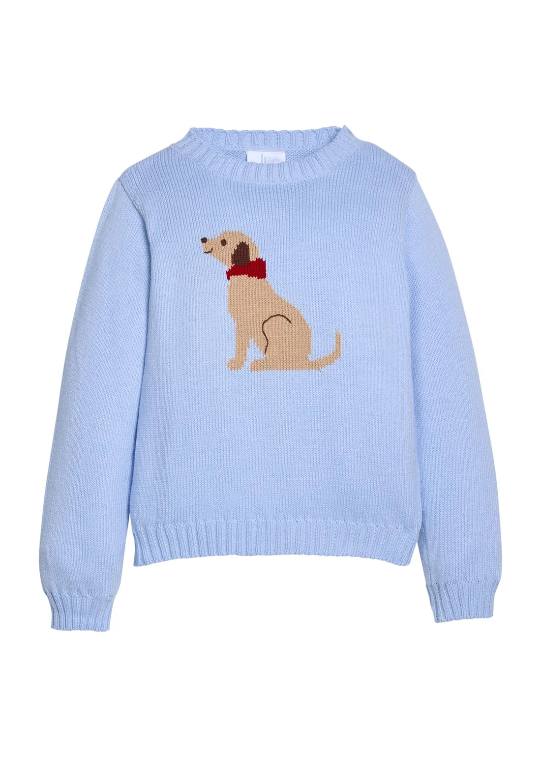 Little English Intarsia Sweater--Seated Lab