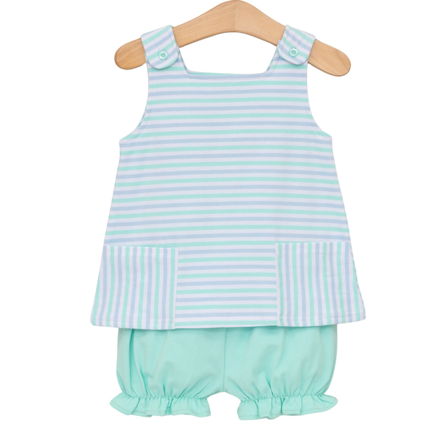Jellybean by Smocked Candy Margo Bloomer Set- Seaside Stripe