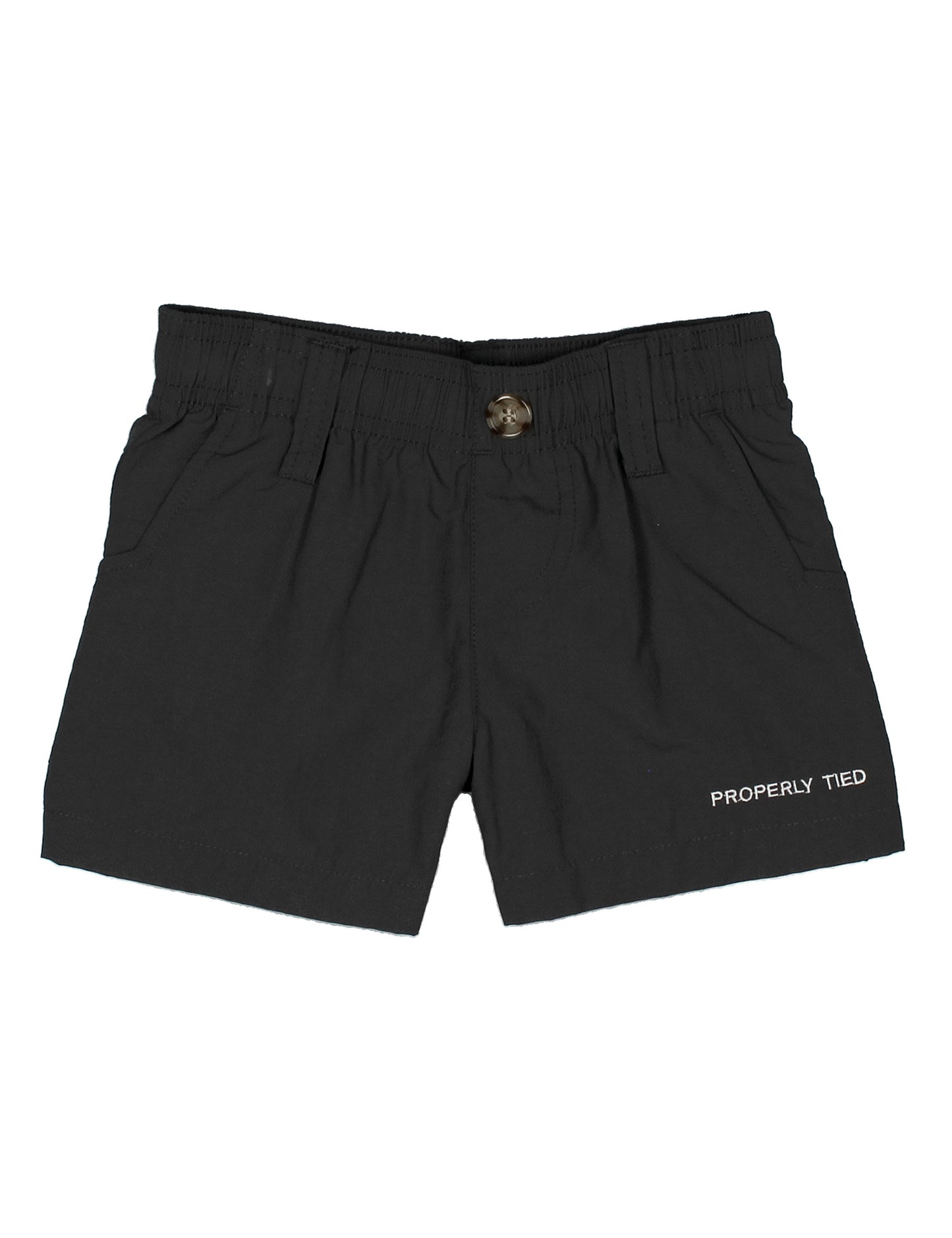 Properly Tied Boys Mallard Short--Charcoal