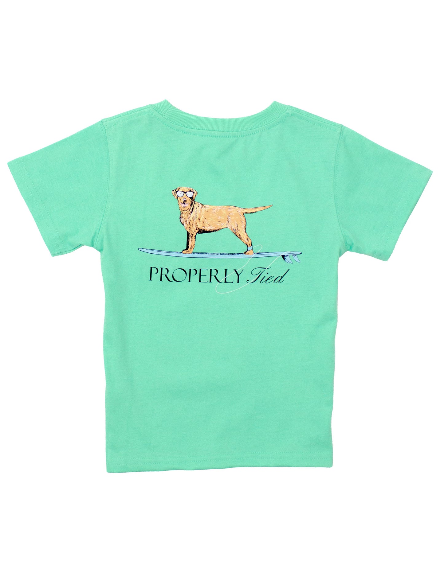 Properly Tied Baby Waverider Short Sleeve T-Shirt-- Wash Green