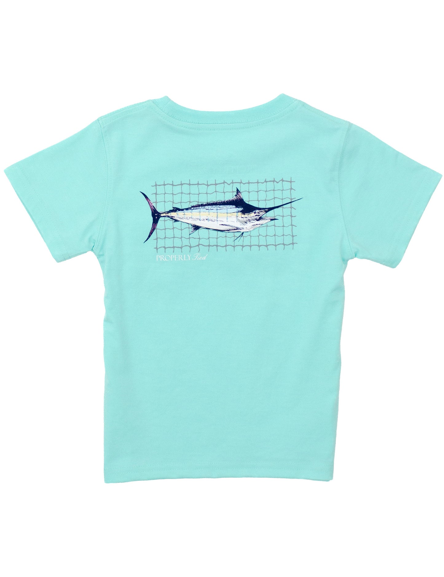 Properly Tied Boys Swordfish Short Sleeve T-Shirt-- Seafoam