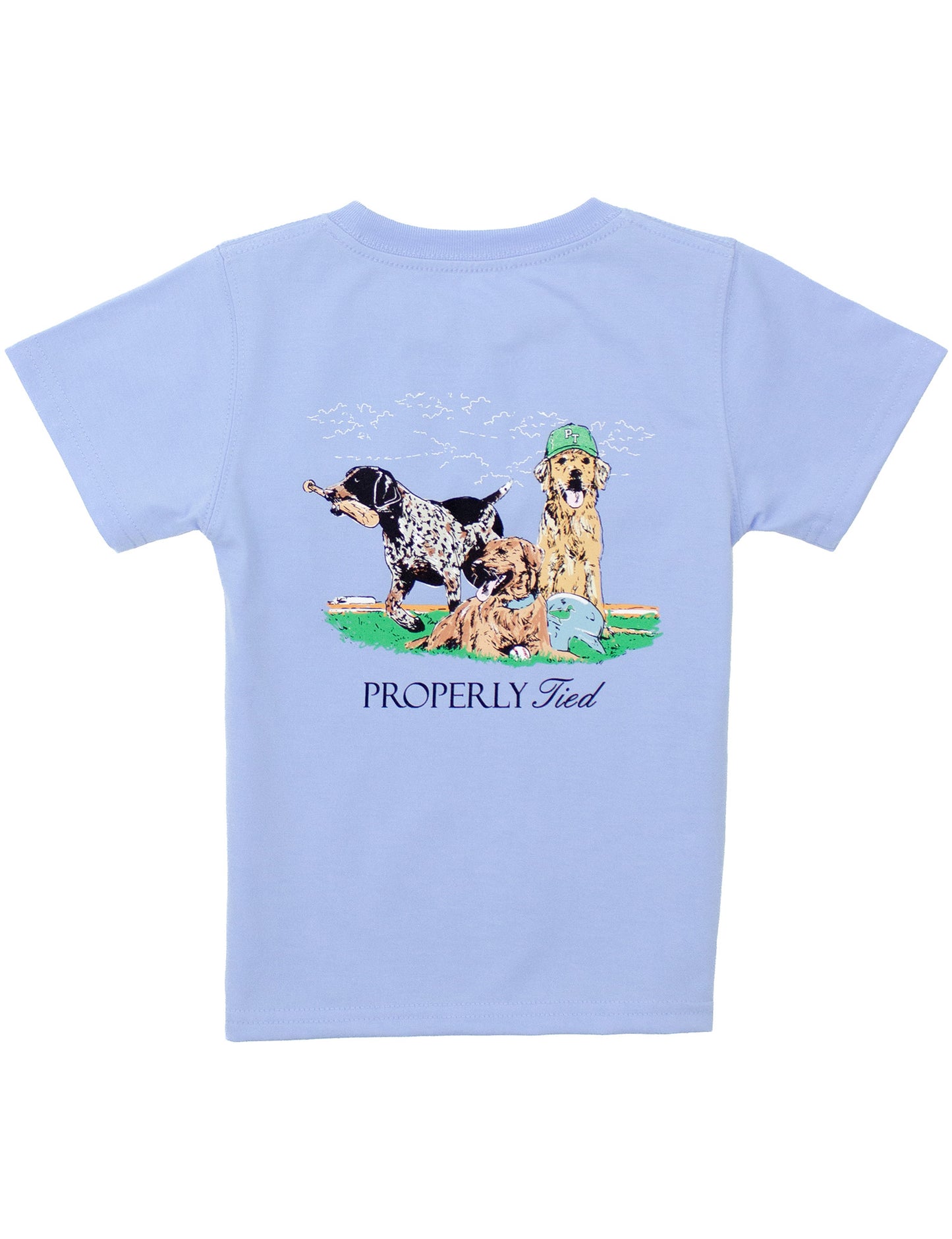 Properly Tied Boys Diamond Dogs Short Sleeve T-Shirt-- Light Blue