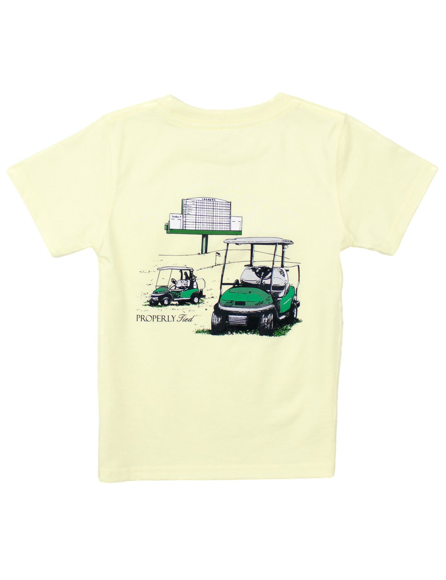 Properly Tied Boys Leaderboard Short Sleeve T-Shirt-- Light Yellow