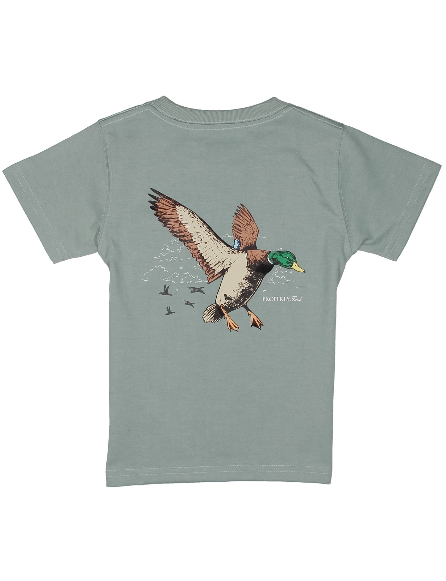Properly Tied Boys Mallard Flight Fog Short Sleeve T-Shirt