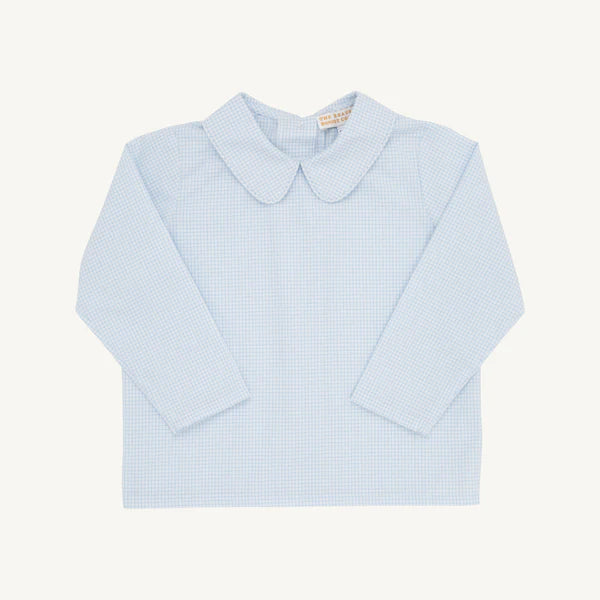 Beaufort Bonnet Peter Pan Collar Shirt Barrington Blue Mini Windowpane