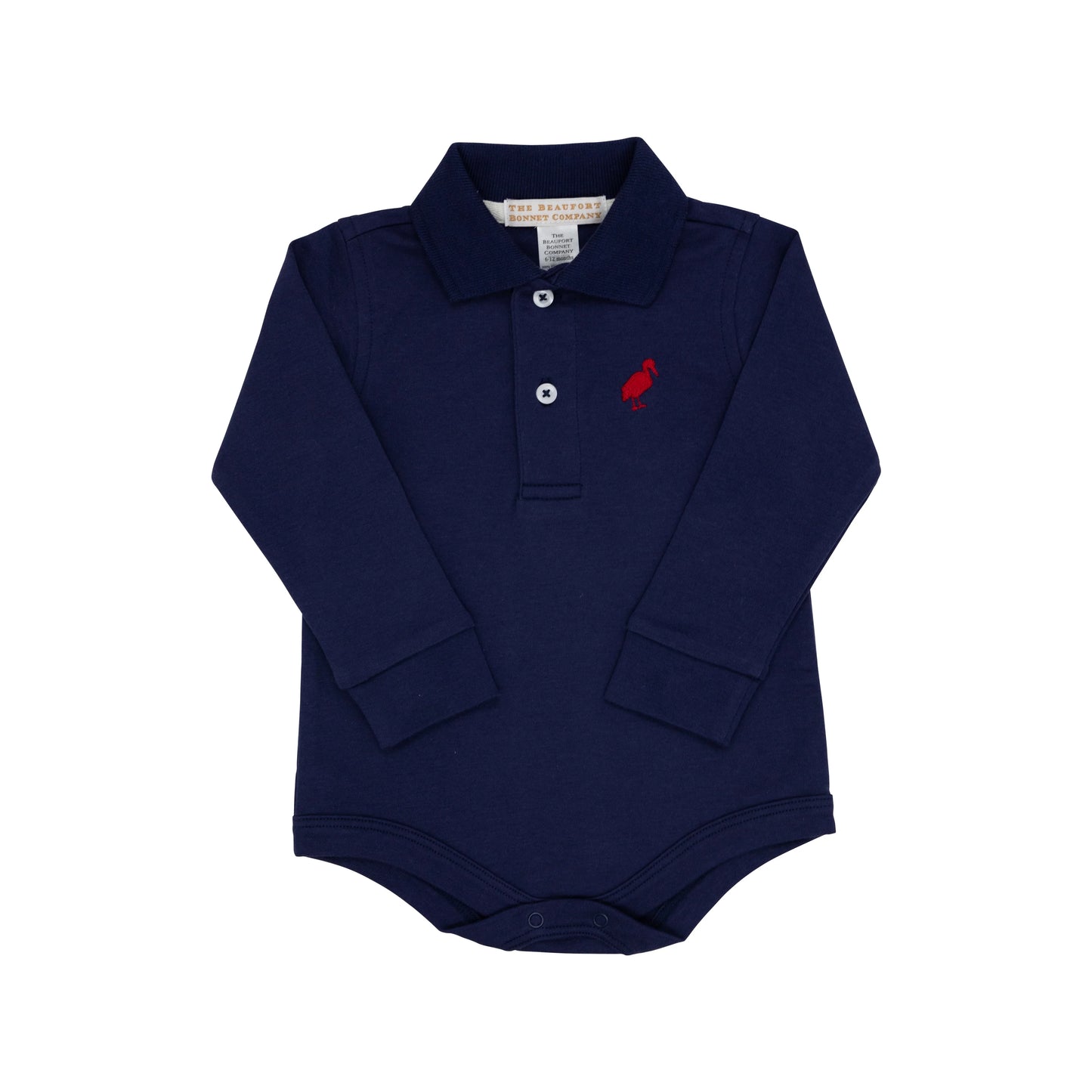 Beaufort Bonnet Prim and Proper Polo Onesie --Nantucket Navy