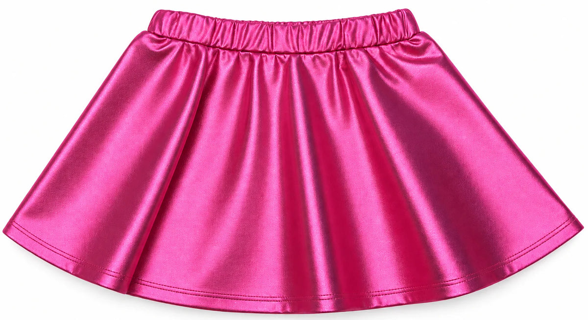 Lulu Bebe Metallic Medium Pink Zoe Skort