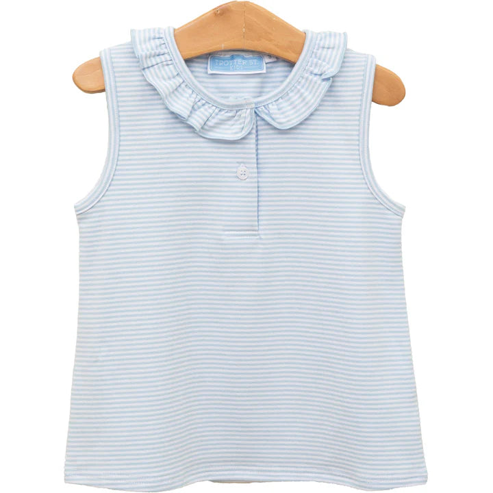 Trotter Street Nora Tank--Light Blue Stripe