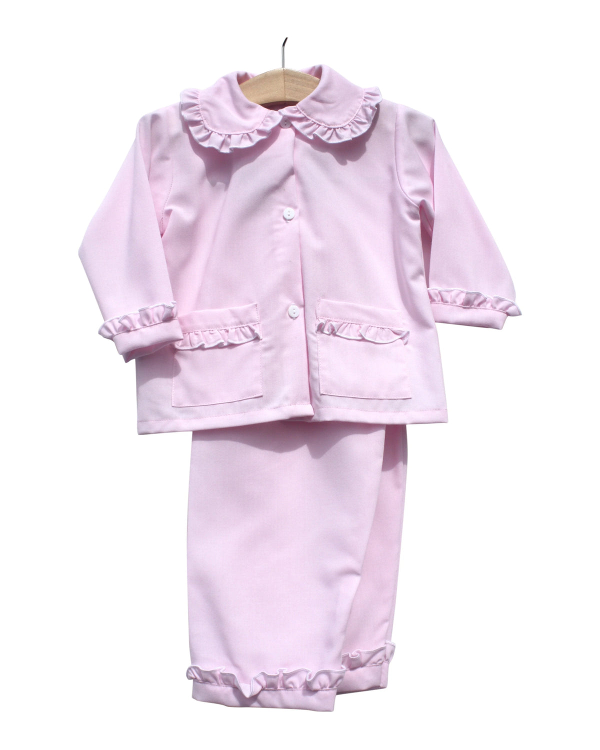 Sweet Dreams Pink Ruffle Long Pajamas