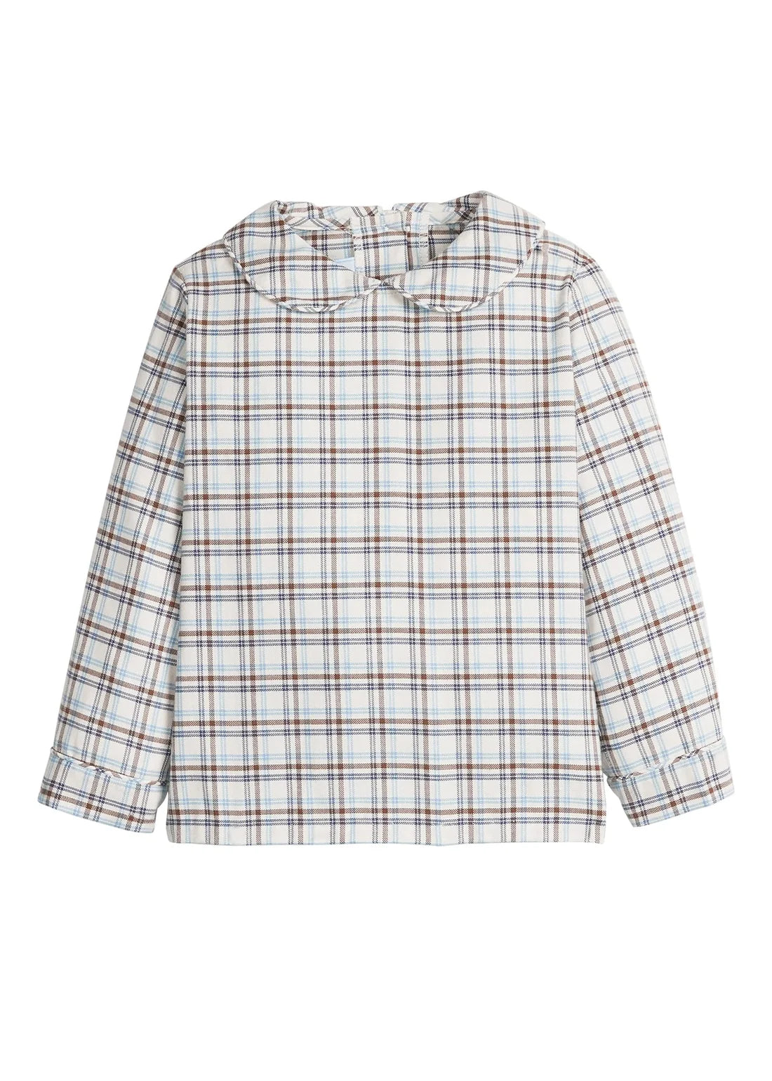 Little English Peter Pan Shirt--Clarkson Plaid