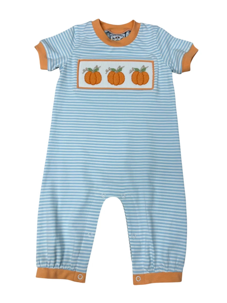 Three Sisters Autumn Harvest Smocked Boy Romper