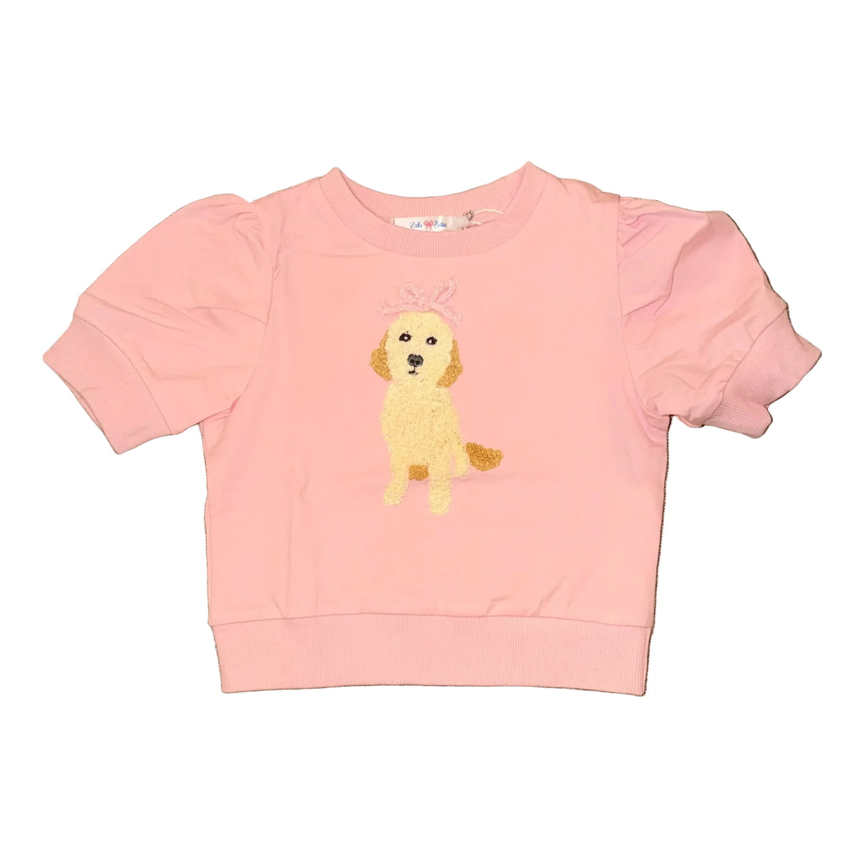 LuLu Bebe Pink Puff Short Sleeve Lily Puppy Top