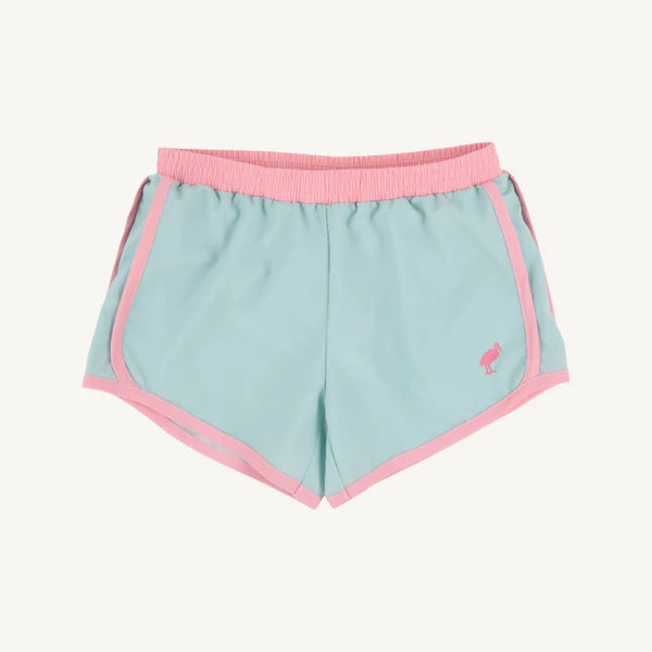 Beaufort Bonnet Prepletic Shimmy Shake Shorts Old Greenwich Green with Sandpearl Pink & Sandpearl Pink Stork