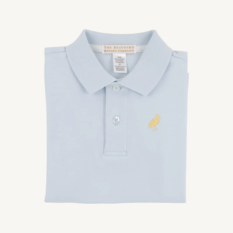 Beaufort Bonnet Prim and Proper Polo--Buckhead Blue/Bellport Butter Yellow