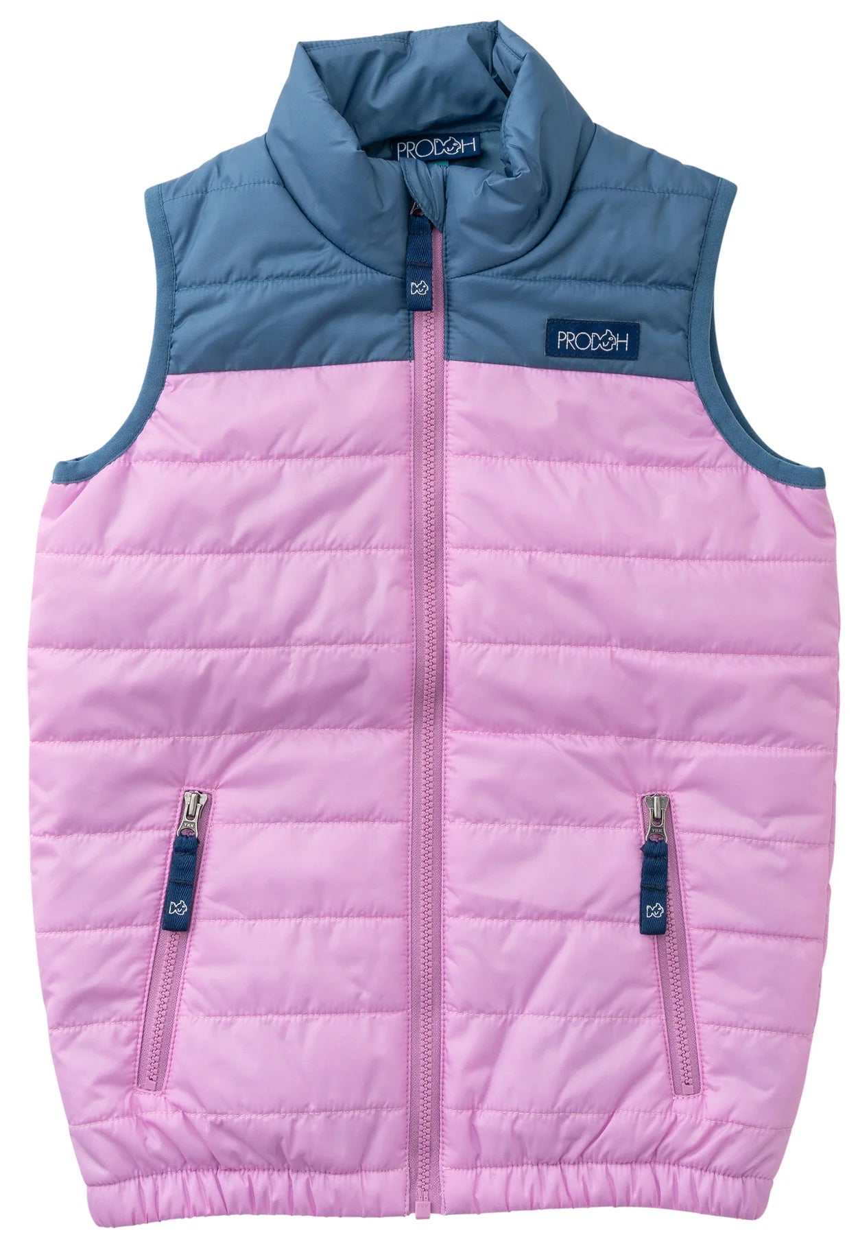 Prodoh Girls Puffer Vest Orchid Copen Blue Colorblock