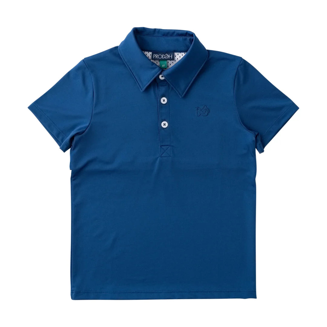 Prodoh Boys Short Sleeve Pro Performance Polo--Navy Peony