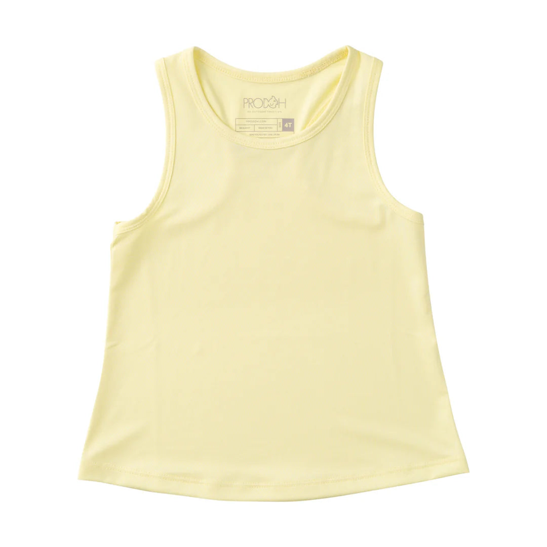 Prodoh Girls Active Racerback Tank Top--Yellow Pear