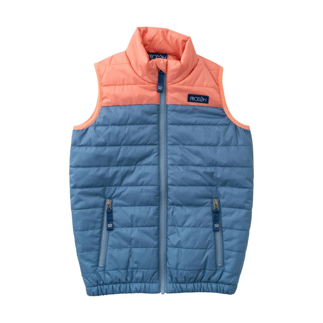 Prodoh Boys Puffer Vest Copen Blue Colorblock