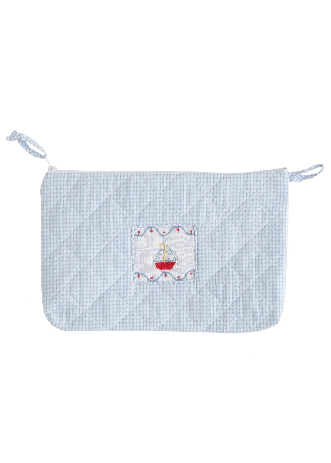 Little English Luggage Sailboat--Quilted Cosmetic Bag