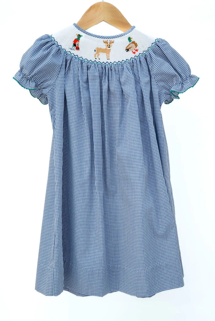 Ruth and Ralph Smocked Hunting Season Helen Dress