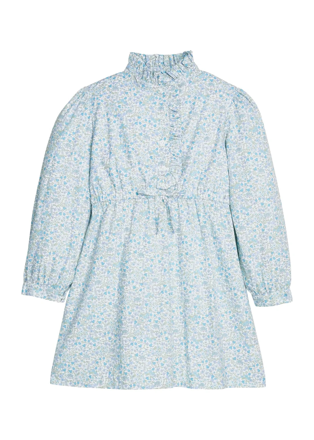 Little English Ruffled Shirt Dress--Waterbury Floral
