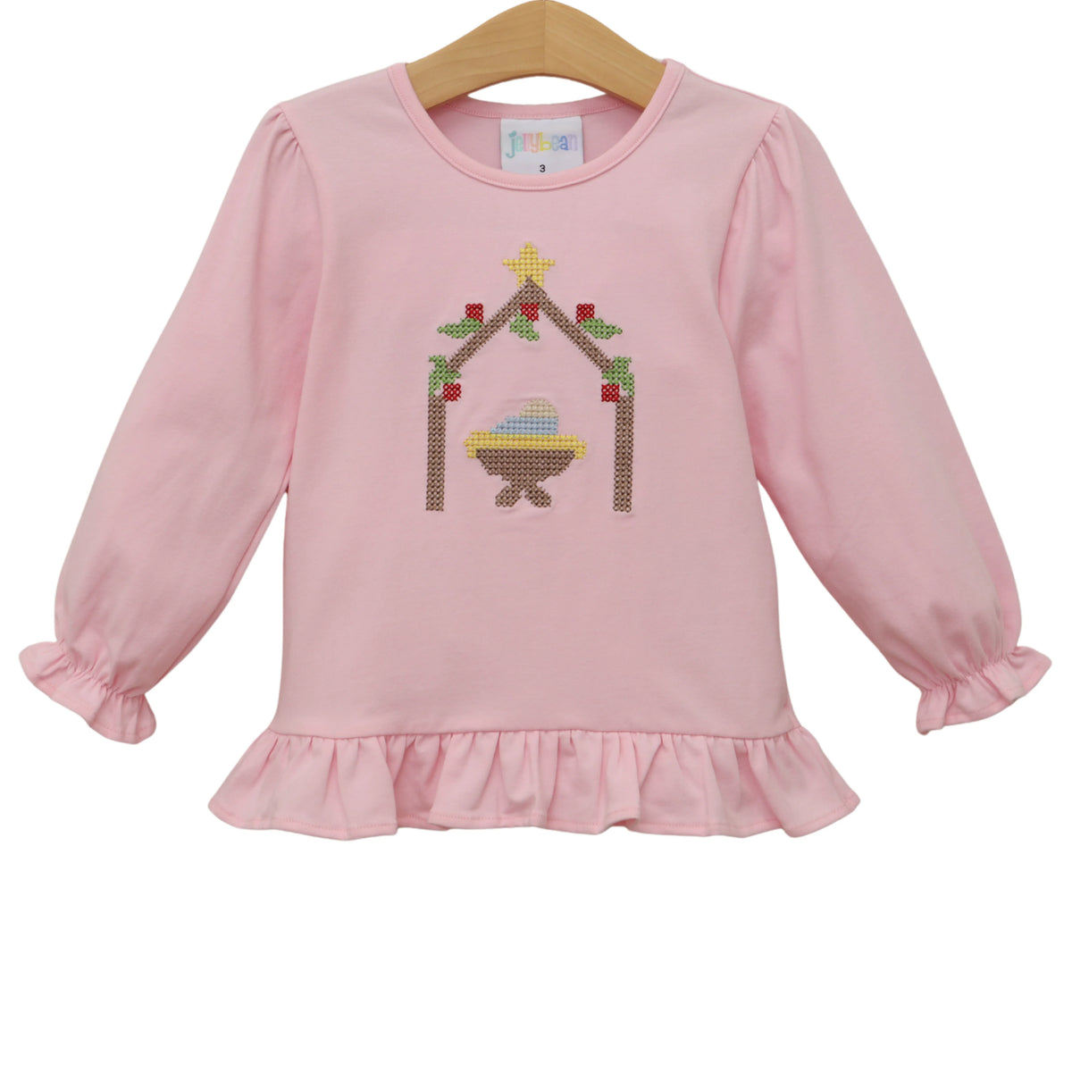 Jellybean Away In A Manger Ruffle Top