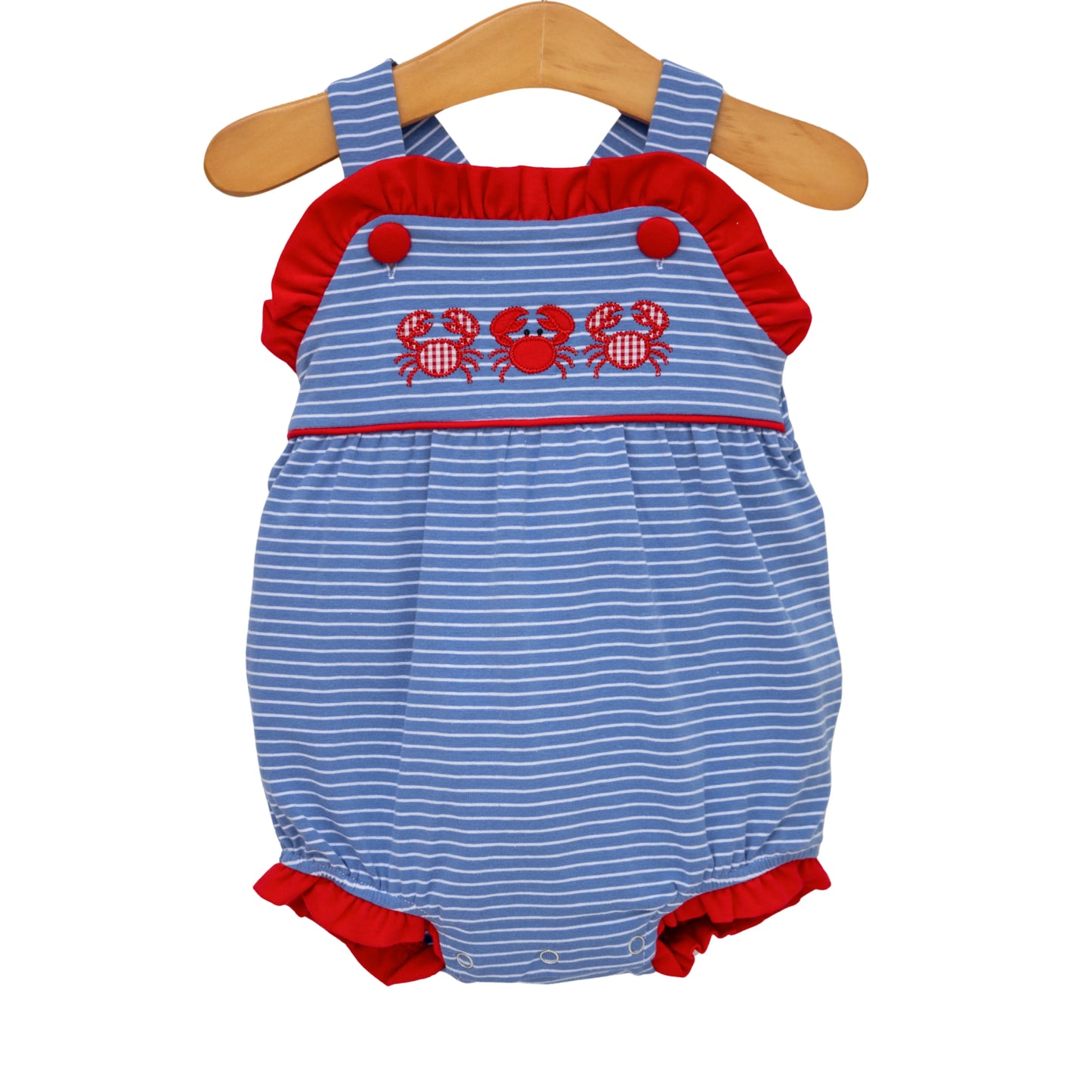 Jellybean by Smocked Candy Coastal Crabs Ruffle Sunsuit